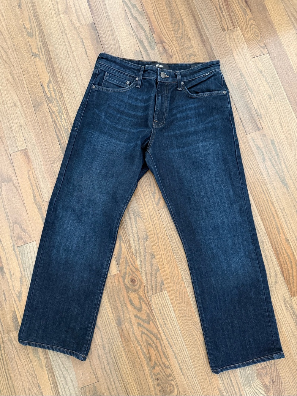 Men's Mavi “Matt” Dark Blue Relaxed Straight-Leg Jeans